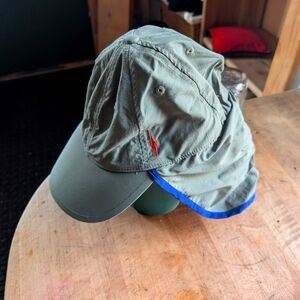 J Crew Baseball Hat with UV protection and neck flap